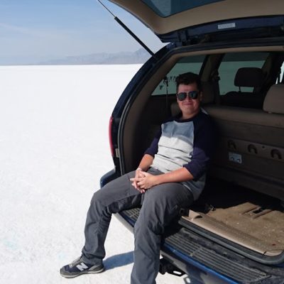 Carl at Bonneville Salt Flats